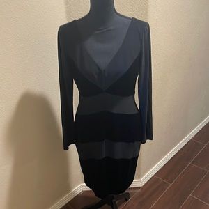 Ralph Lauren black dress with velvet, size 10